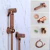 Bidet Sprayer Set for Toilet, Rose Gold, Single-Handle Bidet Faucet Sprayer, Wall-Mounted, Cold Water, Single-Hole Bathroom Bidet Shower, Double Function view 4