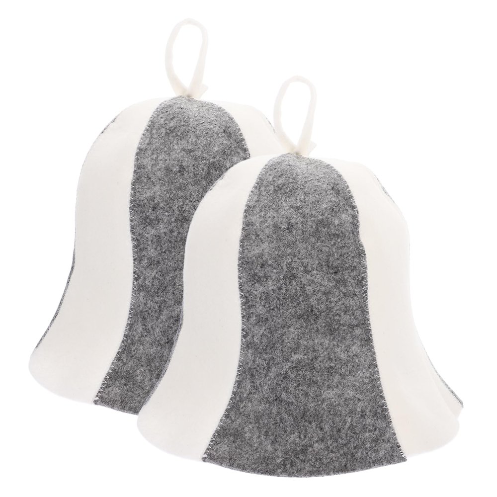 Happyyami Felt Sauna Hats for Women, Breathable and Versatile, Easy to Store, Simple Design, 2 Pieces, Random Color