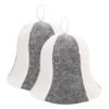 Happyyami Felt Sauna Hats for Women, Breathable and Versatile, Easy to Store, Simple Design, 2 Pieces, Random Color view 1
