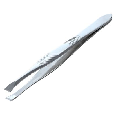 Janasiba Silver-Tone Stainless Steel 3.5-Inch Eyebrow Tweezers