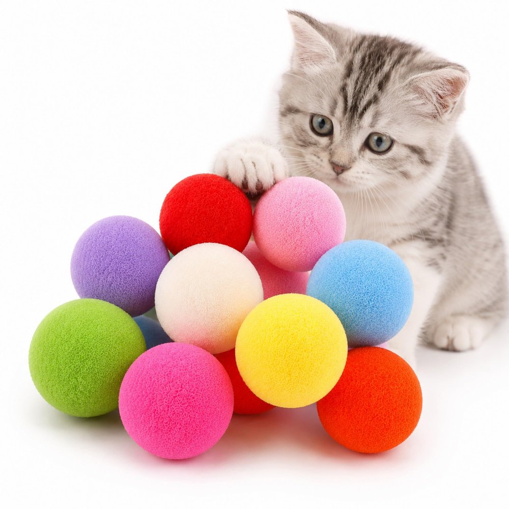 Vebetter Felt Balls for Cats, 20 Count, 5 cm
