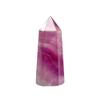 Natural Purple Fluorite Crystal Column, Single Six-Prism Striped Pillar, 8–9 cm view 1