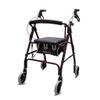 HXRLSIPO Lightweight Foldable 4-Wheel Rollator Walker with Seat and Backrest view 1