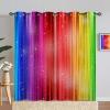 ANHOPE Colorful Rainbow Line Blackout Thermal Curtains with Grommets, 2-Piece Set, 72 x 55 in view 1