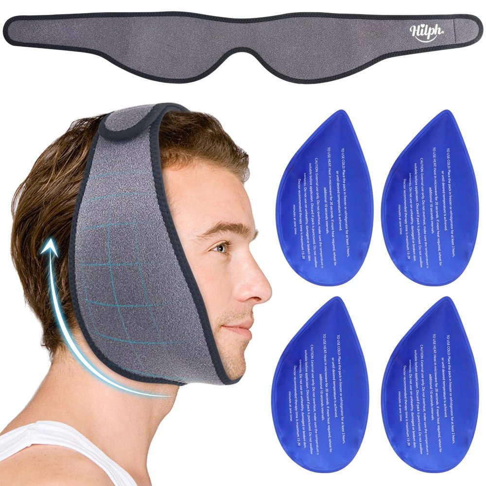Hilph Reusable Facial Ice Pack Head Wrap for Wisdom Teeth