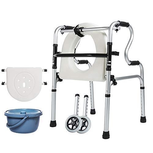 Wheelchair Walker Aid for Seniors, Belt, Bath Board + Toilet Walker Aid, Lightweight, Foldable, Four-Legged, Non-Slip, with Hospital