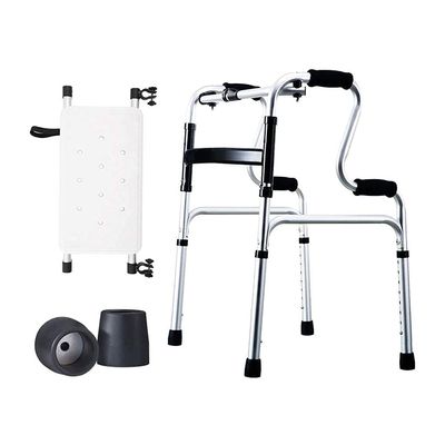 Folding Aluminum Rollator Walker with Basket, Height-Adjustable
