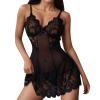 WILLBEST Plus-Size Red Babydoll Lingerie Set for Women view 1