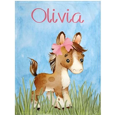 UOOYAA Personalized Baby Blanket with Name – Custom Flannel Blanket for Babies