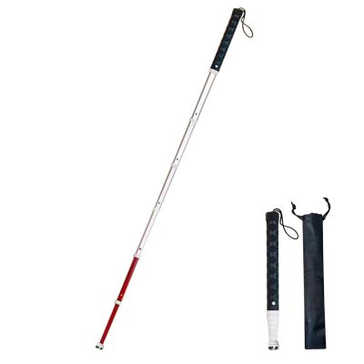 Mavcobo 125 cm White Cane for the Blind, Titanium Alloy Retractable Guide Cane, 7 Sections