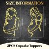 URROMA 2-Piece Gold Mama Cupcake Topper Set view 2