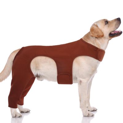 Hjyokuso Dog Recovery Suit, Surgery Suit, Hind-Leg Lick Sleeve, Size L