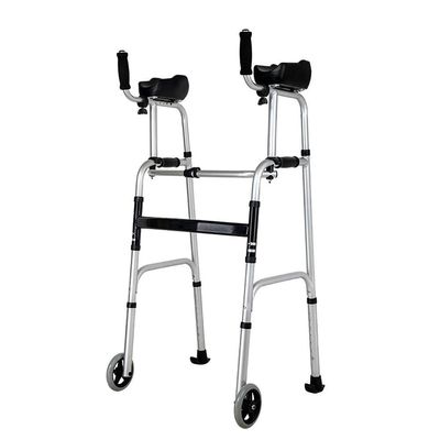 HXRLSIPO Upright Walker for Tall Seniors, Folding and Height-Adjustable, with Armrests and Wheels