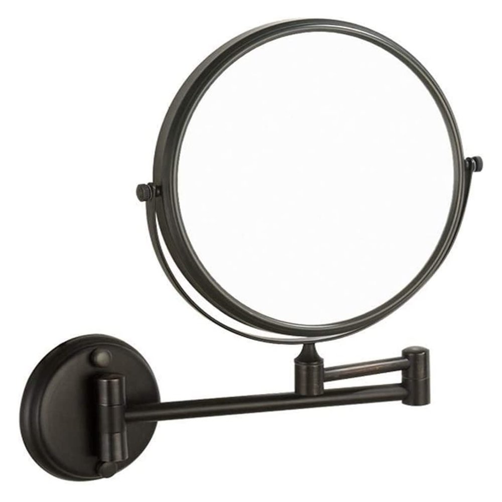 HDVLXZLY Black Retro European 8-Inch Vanity Mirror with 3× Magnification