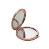 HDVLXZLY Mini Makeup Mirror, Foldable Portable Metal Round Compact, Double-Sided Handheld Pocket Mirror, Rose Gold/Silver view 2
