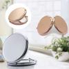HDVLXZLY Mini Makeup Mirror, Foldable Portable Metal Round Compact, Double-Sided Handheld Pocket Mirror, Rose Gold/Silver view 3