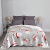 JIUJIUJIU Lightweight Flannel Blanket with Cartoon Polar Bear Pattern view 4