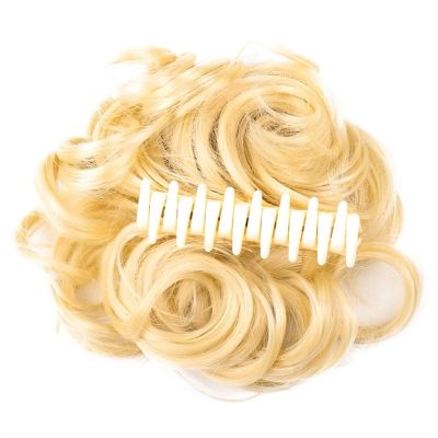 Synthetic Messy Bun Hairpiece with Claw Clip