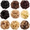 Synthetic Messy Bun Hairpiece with Claw Clip view 3