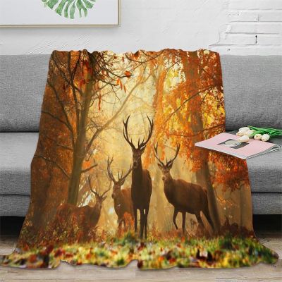 KKOLASXZE 3D-Printed Jungle Moose Microfiber Blanket, Soft and Breathable, 50 x 60 in (127 x 152 cm)