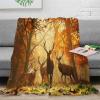 KKOLASXZE 3D-Printed Jungle Moose Microfiber Blanket, Soft and Breathable, 50 x 60 in (127 x 152 cm) view 1