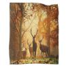 KKOLASXZE 3D-Printed Jungle Moose Microfiber Blanket, Soft and Breathable, 50 x 60 in (127 x 152 cm) view 2