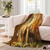 KKOLASXZE 3D-Printed Jungle Moose Microfiber Blanket, Soft and Breathable, 50 x 60 in (127 x 152 cm) view 3
