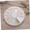 Healvian 3-Piece Fan-Shaped Nail Art Decoration Set with Metal Studs view 4