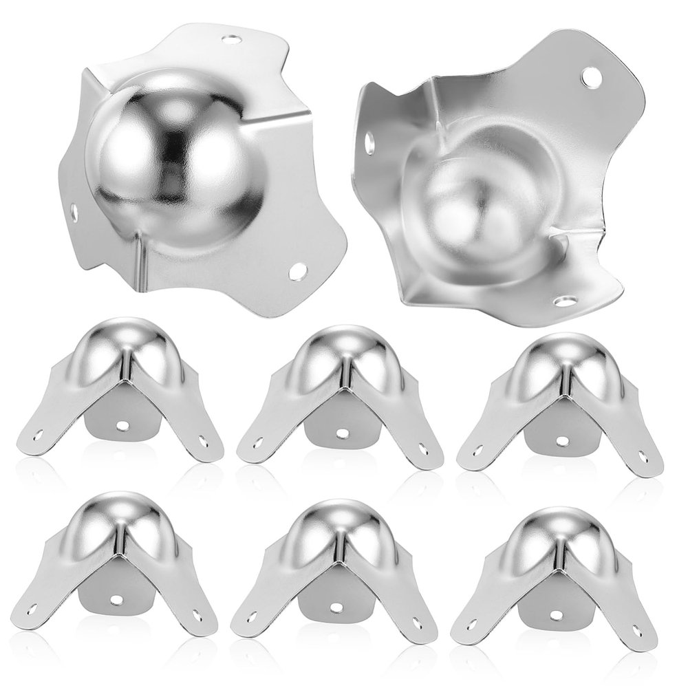 Silver Iron Ball Corner Protectors, 8-Pack