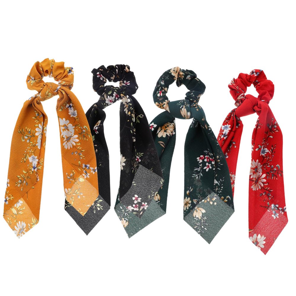 MAGICLULU 3 Sets of 4 Printed Fabric Hair Ties