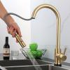 Touch Sensor Pull-Down Kitchen Faucet, Hot and Cold, 304 Stainless Steel, Black view 2