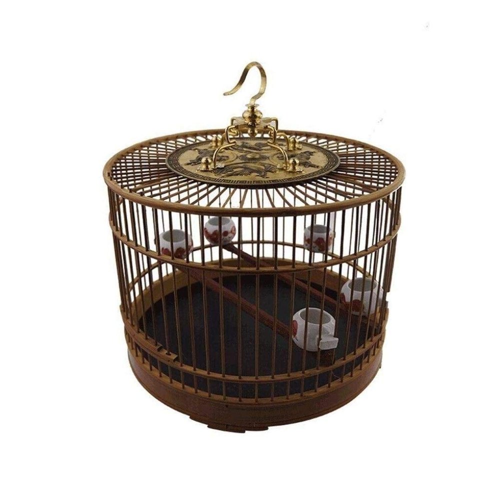 SYSZSYHD Chinese Retro Bamboo Bird Cage with Hook