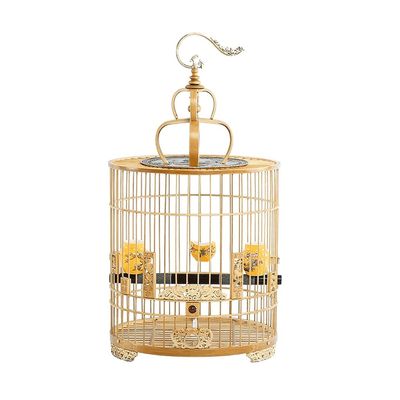 SYSZSYHD Round Bird Cage, Vintage-Style Hanging Bamboo Cage