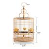 SYSZSYHD Round Bird Cage, Vintage-Style Hanging Bamboo Cage view 2
