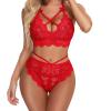 WILLBEST Women's Sexy Lingerie Set with Braless Bra, Thong and Babydoll, Lightly Padded Bustier view 1