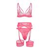Women's Sexy Lingerie Set with Babydoll, Sports Bra, Garters and Stockings view 3