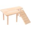 INOOMP Hamster Ladder Platform for Small Animal Cages, Brown view 1
