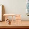 INOOMP Hamster Ladder Platform for Small Animal Cages, Brown view 3