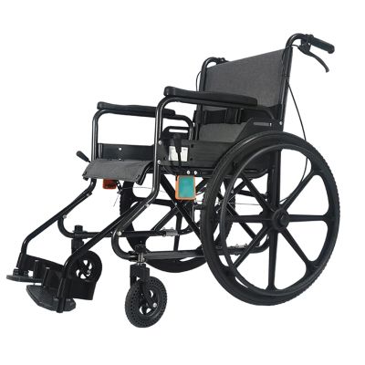BKEKM Lightweight Foldable Wheelchair with Hand Brakes
