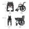 BKEKM Lightweight Foldable Wheelchair with Hand Brakes view 2