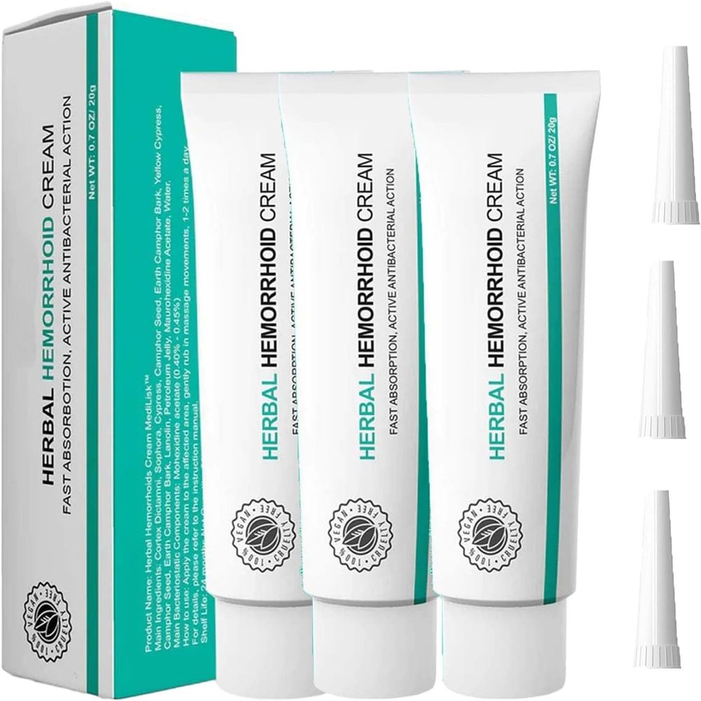 Medalisk Herbal Hemorrhoid Cream for Women and Men (3 Pieces)