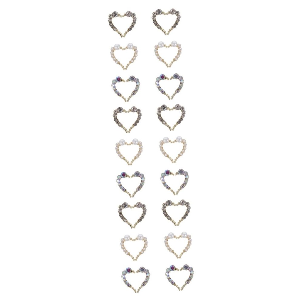 Healvian 36-Piece Heart-Shaped Nail Art Decorations