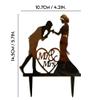 Laurel & Mason Wedding Cake Topper, Gold Acrylic Mr. & Mrs. Cake Decoration for Weddings, Engagements and Parties view 3