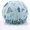 2-Pack Thick Double-Layer Waterproof Shower Caps, Blue Sea World view 1