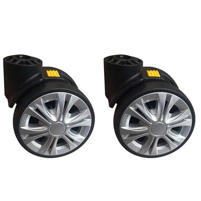 Plug-In Removable Wheel, Disassemblable Universal Luggage Wheel Replacement Parts (Color: CL11-Silver-2Wheels)