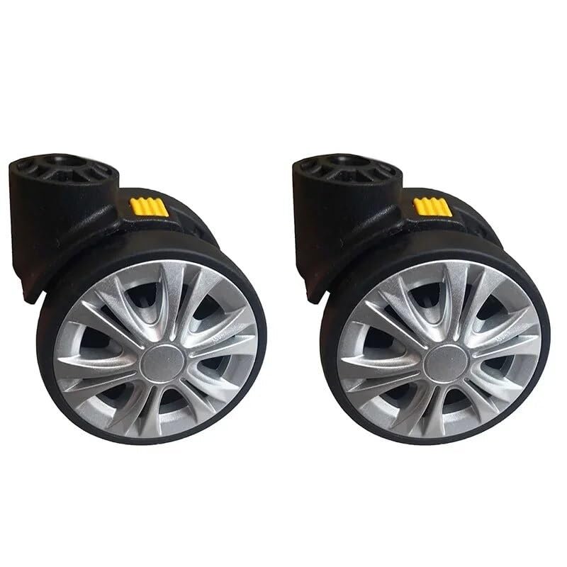 Plug-In Removable Wheel, Disassemblable Universal Luggage Wheel Replacement Parts (Color: CL11-Silver-2Wheels)