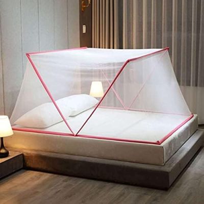 Automatic Foldable Mosquito Net, No Installation, Blue, 135 x 190 x 80 cm / 160 x 200 x 80 cm