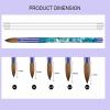 Jemora Blue Quicksand Sequin Nail Art Pen, French Crystal Sculpting Pen and Brush Tool view 3