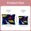 Cactus-Pattern Cosmetic Bag with Snap Closure, Waterproof Travel Makeup Pouch, Multicolor 09, 7.1 x 5.8 in / 4.7 x 4.5 in view 2