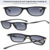 Lanomi Bifocal Reading Sunglasses, Black Frame, Gray Gradient Lenses, 2.5 Magnification view 3